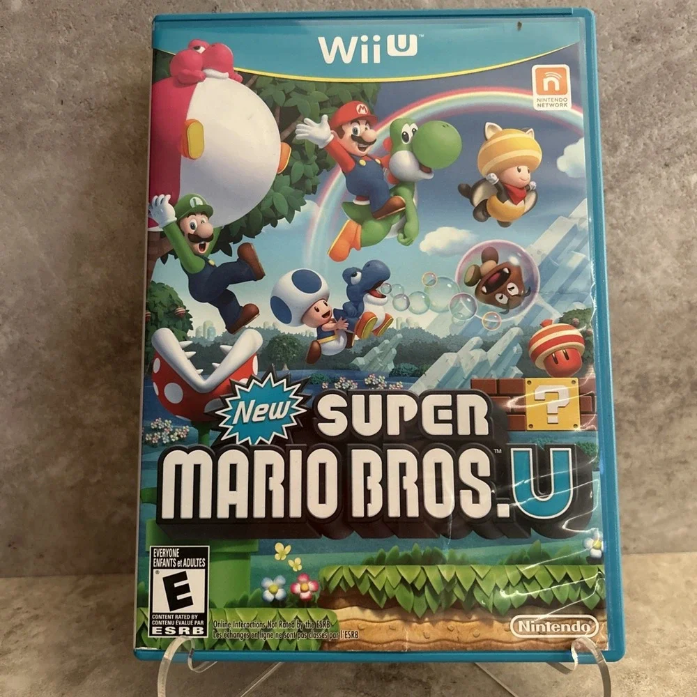 New Super Mario Bros. U / Super Luigi U (Nintendo Wii U) Tested Game Disc & Case